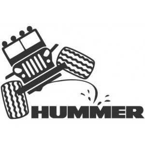 Наклейка на машину "Jeep Rules Hummer"