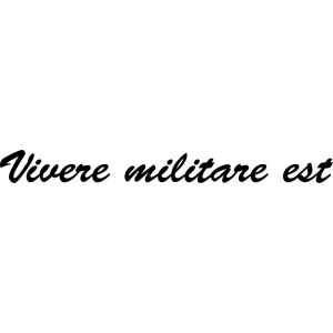 Наклейка на машину "Vivere militare est"