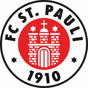 Наклейка на машину "FC St. Pauli logo версия 2. Футбольный клуб Санкт Паули полноцветная"