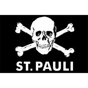 Наклейка на машину "FC St. Pauli. Флаг футбольного клуба Санкт Паули полноцветная"