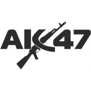 Наклейка на машину "АК 47-3"