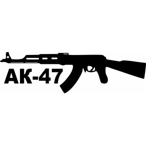 Наклейка на машину "Автомат Калашникова. АК-47 версия 4"