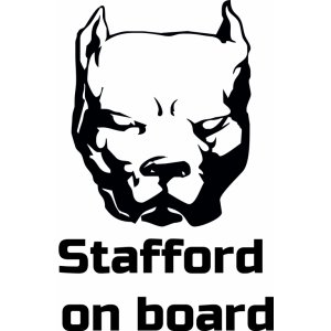 Наклейка на машину "Stafford  on board"