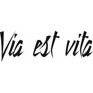 Наклейка на машину "Via Est Vita"
