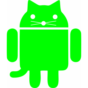 Наклейка на машину "Android cat. Котодроид"