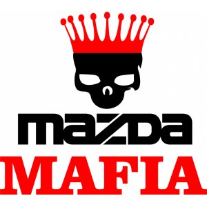 Наклейка на машину "Mazda Mafia. Череп в короне. Мазда Мафия"