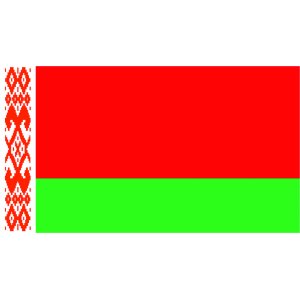 Наклейка на машину "Флаг Белоруссии полноцветная"