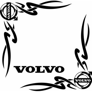 Наклейка на машину "Volvo Узоры на боковое стекло версия 1"