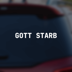 Наклейка на авто "Ницше Ф. Бог умер (Gott Starb)"
