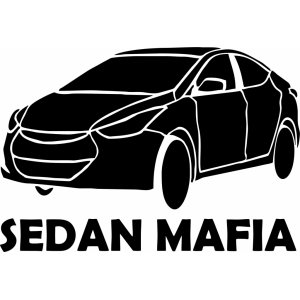 Наклейка на машину "Elantra mafia версия 2. Sedan mafia"