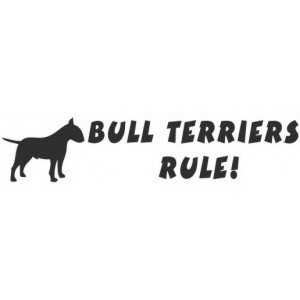 Наклейка на машину "Bullterriers rule"