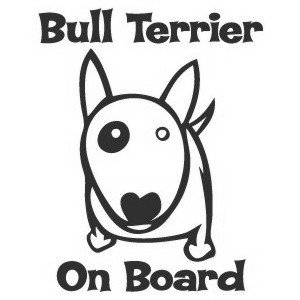Наклейка на машину "Bullterrier on board"