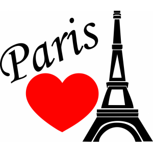 Наклейка на машину "Я люблю Париж. Paris версия 3"