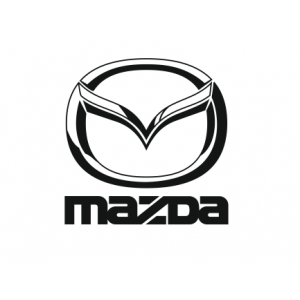 Наклейка на машину "Mazda надпись плюс логотип Мазда версия 2"