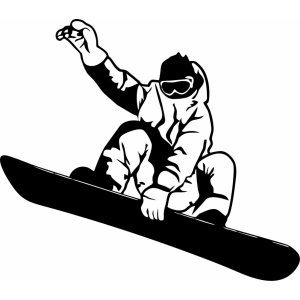 Наклейка на машину "Сноубордист. Snowboard версия 10"