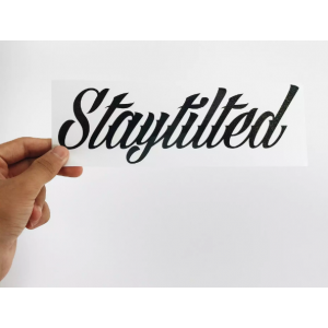 Наклейка на машину "Staytilted"