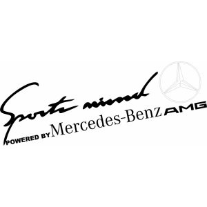 Наклейка на машину "Sport mind. Mercedes Benz AMG logo"