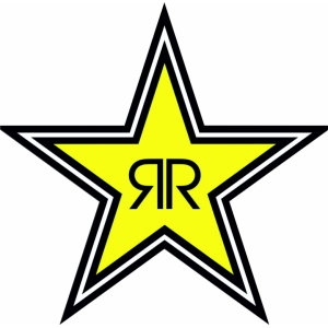 Наклейка на машину "Звезда. Rockstar Energy Drink logo"