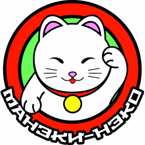 Наклейка на машину "Манэки-нэко. Кот Счастья. Денежный кот"