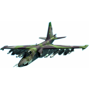 Наклейка на машину "Самолет Су-25. Полноцветная версия 1"