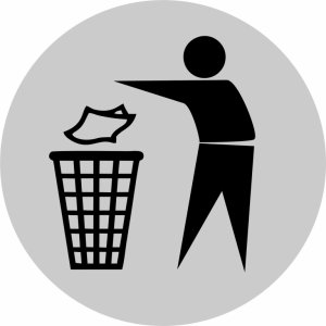 Наклейка на машину "Чистота против мусора версия 9. Не сорить"