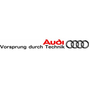 Наклейка на машину "Audi Vorsprung durch Technik версия 2"