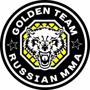 Наклейка на машину "Golden team. Russian MMA"