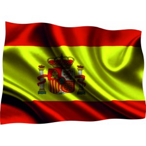 Наклейка на машину "Флаг Испании версия 2"