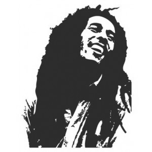 Наклейка на машину "Bob Marley-2"