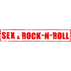 Наклейка на машину "Sex and rock-n-roll. Секс и рок-н-ролл"