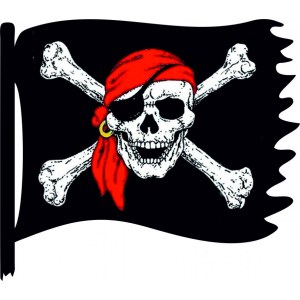 Наклейка на машину "Пиратский флаг. Череп