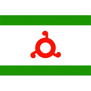 Наклейка на машину "Флаг Республики Ингушетия"