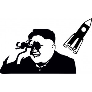 Наклейка на машину "Ким Чен Ын. Ракета"