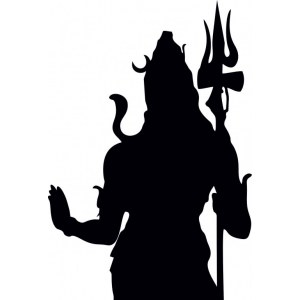 Наклейка на машину "Shiva statue. Бог Шива. Версия 1"