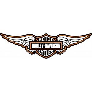 Наклейка на машину "Harley Davidson Wings logo"