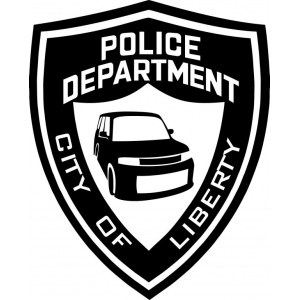 Наклейка на машину "Police department. Toyota BB. City of liberty"