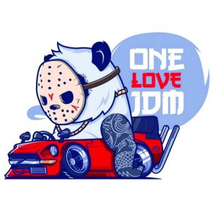 Наклейка на машину "One love JDM logo"