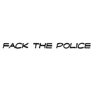 Наклейка на машину "Fack the Police"