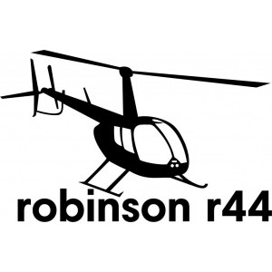 Наклейка на машину "Вертолет Robinson r44"
