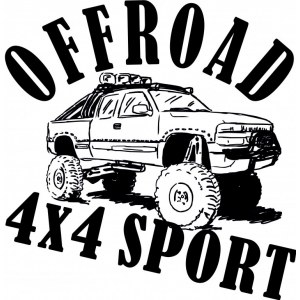 Наклейка на машину "Offroad 4x4 sport"