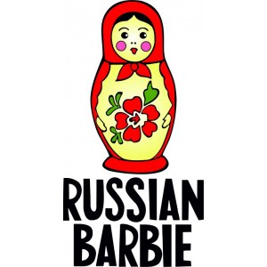 Наклейка на машину "Russian Barbie