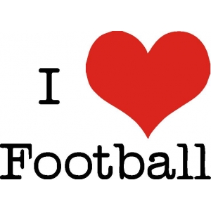Наклейка на машину "Я люблю футбол"