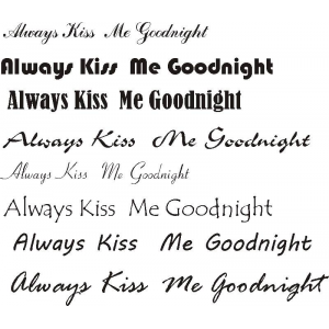 Наклейка на машину "Always Kiss Me Goodnight"
