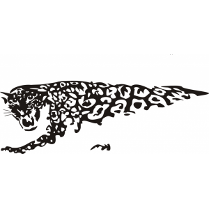 Наклейка на машину "Леопард охотник"
